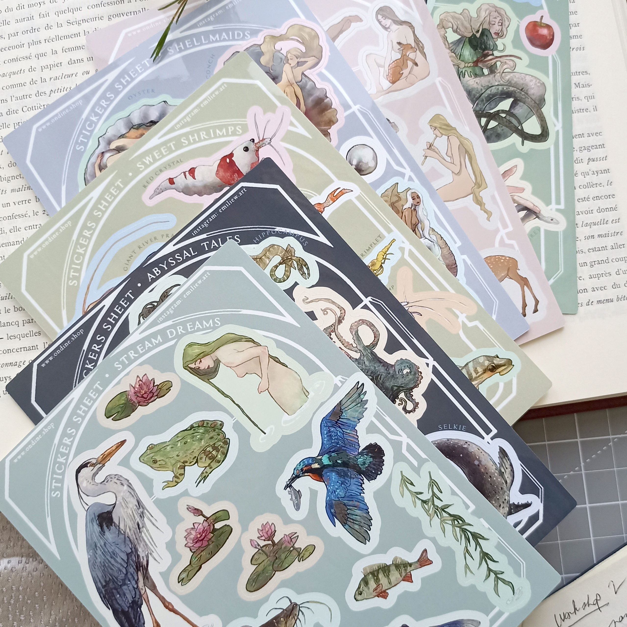 Ondine - Stickers Madeleine bijoux fleurs