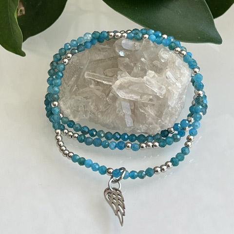 Just4Me - bracelets doubles avec pierres turquoises Couronne tête mariée Chiara Mia fleurs